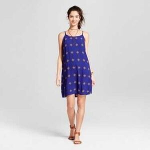 Mossimo Royal Blue Strappy Lightweight Sundress 100% Rayon Size Medium